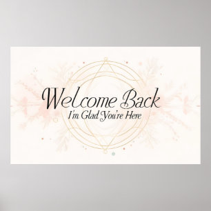 Póster Bienvenida De Nuevo Me alegra que estés aquí con e