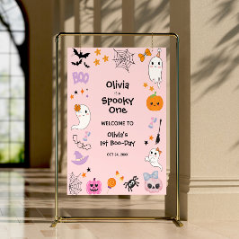 Póster Bienvenida de primer cumpleaños de Halloween