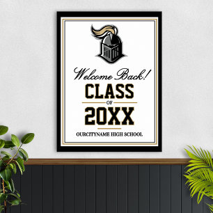 Póster Bienvenida de Reunión de Clase de Mascota Escolar