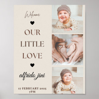 Póster bienvenida de tarjeta