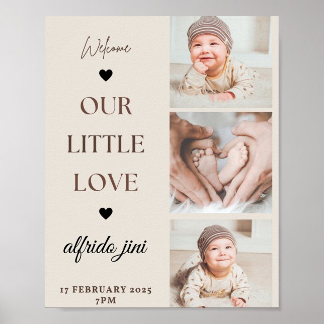 Póster bienvenida de tarjeta (Frente)