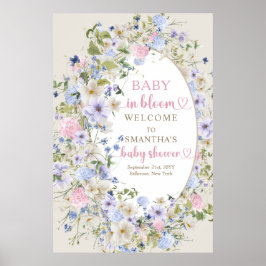 Póster Bienvenida del Jardín de la Flor Silvestre de Prim