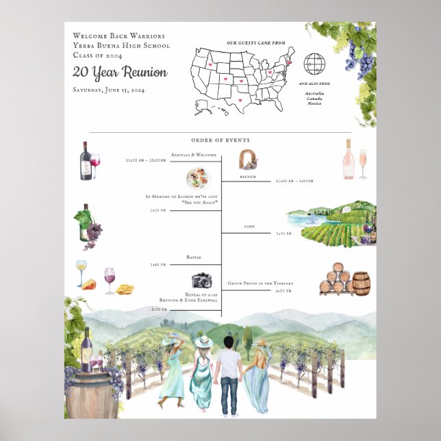 Póster Bienvenida del Programa Itinerario de Reunión (Frente)