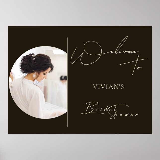 Póster Bienvenida digital de fotografía de tipografía mod (Frente)