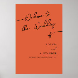 Póster Bienvenida El Rótulo Acrílico Boda De La Moda Boho