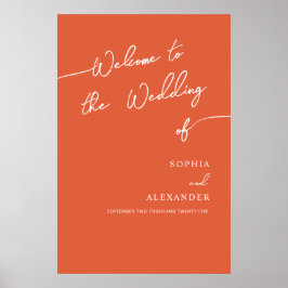 Póster Bienvenida El Rótulo Boda De La Moda Boho Poster.