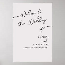 Póster Bienvenida El Rótulo Boda De La Moda Boho Poster.