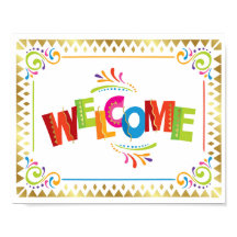 BIENVENIDA Fiesta Fiesta Rótulo Imprimir