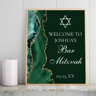 Póster Bienvenida Fiesta Mitzvah, bar de la Agate de Oro 
