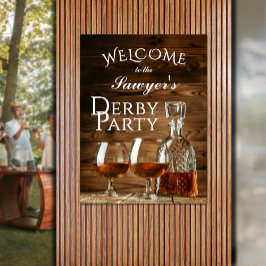 Póster Bienvenida Fiesta Rustic Whiskey Derby