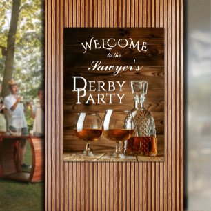 Póster Bienvenida Fiesta Rustic Whiskey Derby