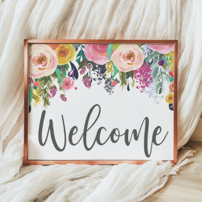 Póster Bienvenida floral Boho Bohemian Wall Art Poster (Subido por el creador)
