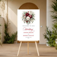 Bienvenida Floral Marsala Eucalipto Dorado Atempor
