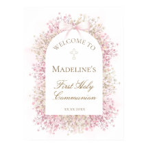 Bienvenida floral para la Primera Comunión