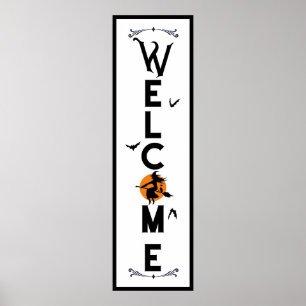 Póster Bienvenida Halloween Puertas delanteras espumosa