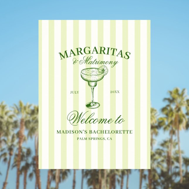 Póster Bienvenida Margaritas y Matrimony Bachelorette (Subido por el creador)