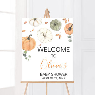 Póster Bienvenida minimalista en Baby Shower