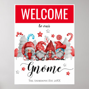 Póster Bienvenida Navidades Gnomes Poster