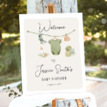 Póster Bienvenida neutral de Boho Rustic Baby Shower Boy<br><div class="desc">(H) ¡Una buena manera de dar la bienvenida a sus invitados a su Baby Shower!</div>