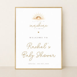 Póster Bienvenida para una Fiesta de Baby Shower de Un Pe