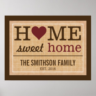 Póster Bienvenida personalizada a la familia Dulce Hogar