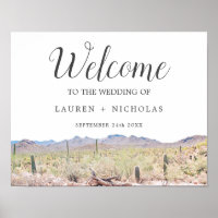 Bienvenida personalizada al Boda del desierto de A