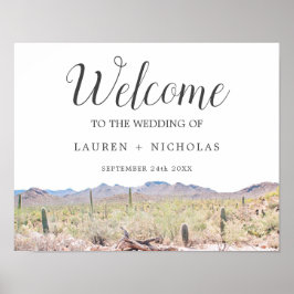 Póster Bienvenida personalizada al Boda del desierto de A