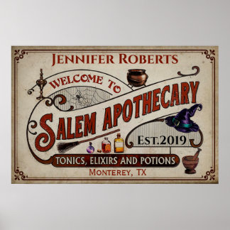 Póster Bienvenida Personalizada De Halloween A Salem Poth