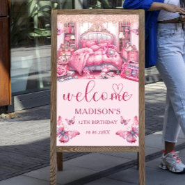 Póster Bienvenida personalizada del cumpleaños del Chica 