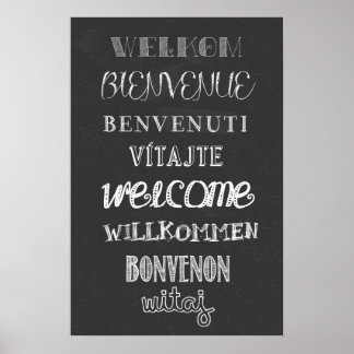Póster ¡Bienvenida! Poster de Chalkboard