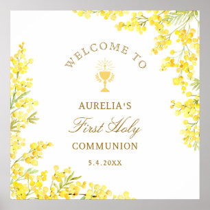 Póster Bienvenida Primera Comunión Mimosa