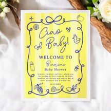 Bienvenida Retro Italiano Lemon Ciao Baby Shower