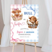 Bienvenida reveladora de género Preppy Bull o Heif