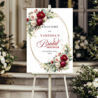 Bienvenida romántica de ducha de novia floral blan