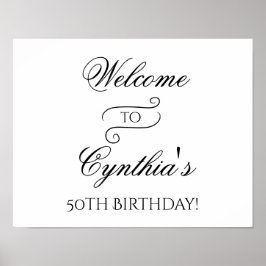 Póster Bienvenida Rótulo Poster de Cumpleaños