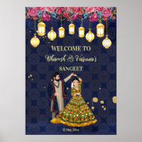 Bienvenida Sangeet personalizado signo bailando pa
