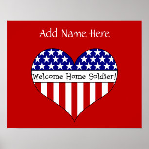 Póster ¡Bienvenida Soldado De Casa! (Nombre del Personali