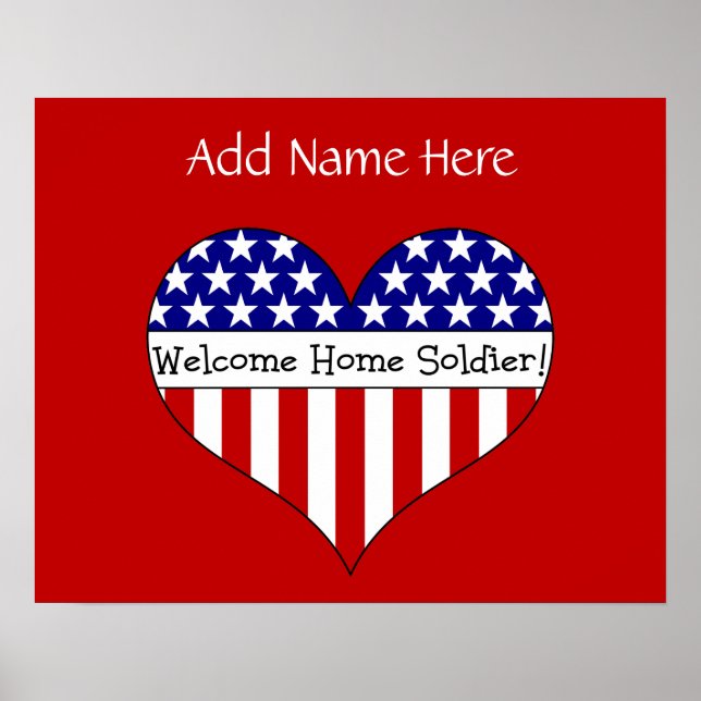 Póster ¡Bienvenida Soldado De Casa! (Nombre del Personali (Frente)