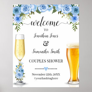 Póster Bienvenido a Burbujas y Cervezas para Parejas Rega