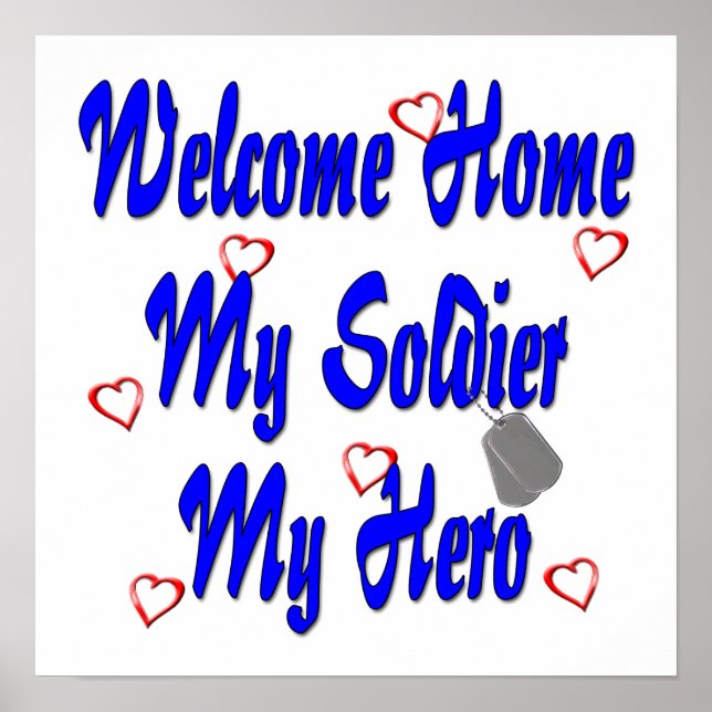 Póster Bienvenido a casa mi soldado mi héroe (Frente)