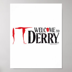 Póster Bienvenido A Derry Vintage Molesto Logo Horro
