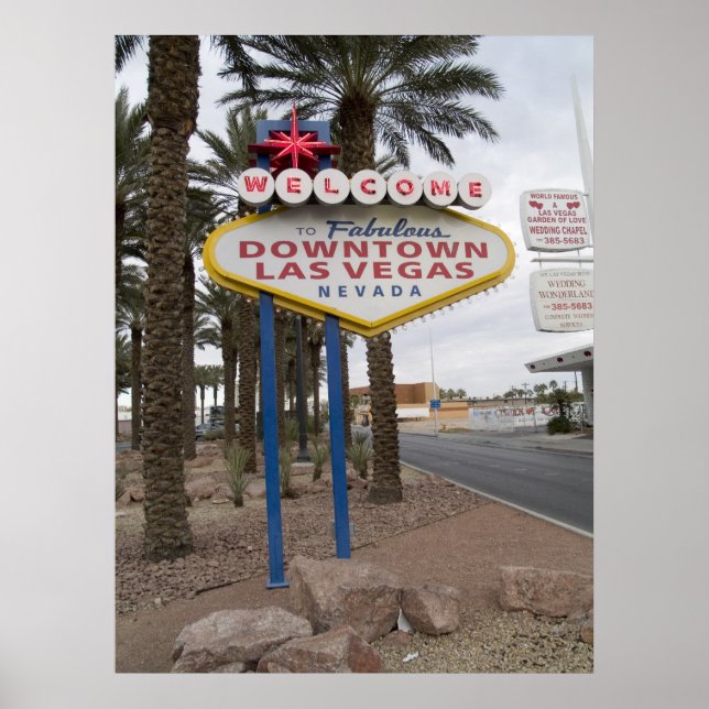 Póster Bienvenido a Downtown Las Vegas Poster Print (Frente)