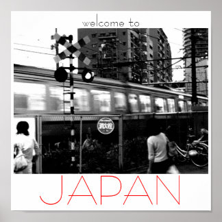 Póster bienvenido a Japón