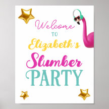 Bienvenido a la fiesta de cumpleaños de SLEEPOVER 