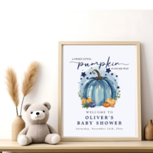 Póster Bienvenido a la Fiesta de Revelación del Bebé: Dul