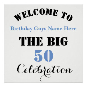 Póster Bienvenido A... La GRAN celebración de 50 cumpleañ