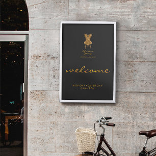 Póster Bienvenido a la tienda de ropa interior Boutique d