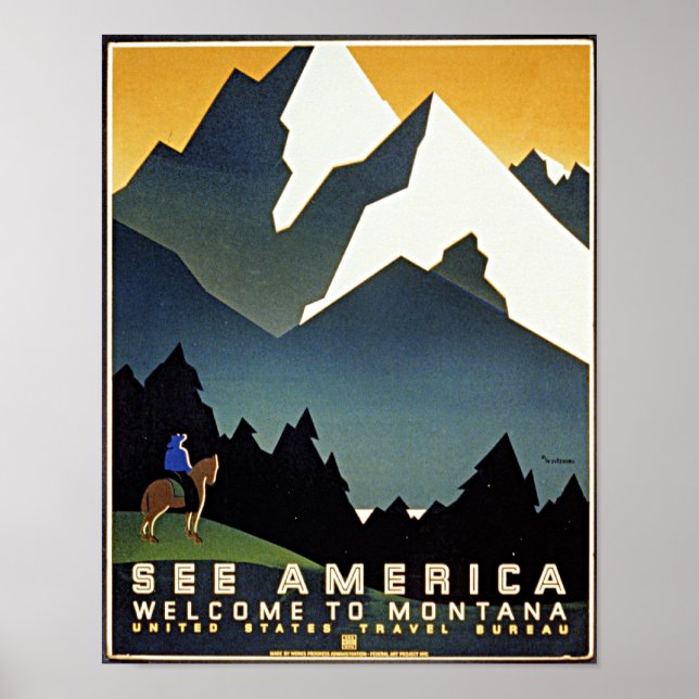 Póster Bienvenido a Montana, (Frente)