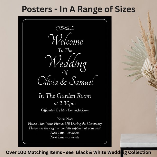 Póster Bienvenido a Wedding Black White Infinity Scroll, (Subido por el creador)