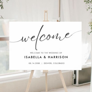 Póster Bienvenido al Boda Minimalista moderno Edgy Modern